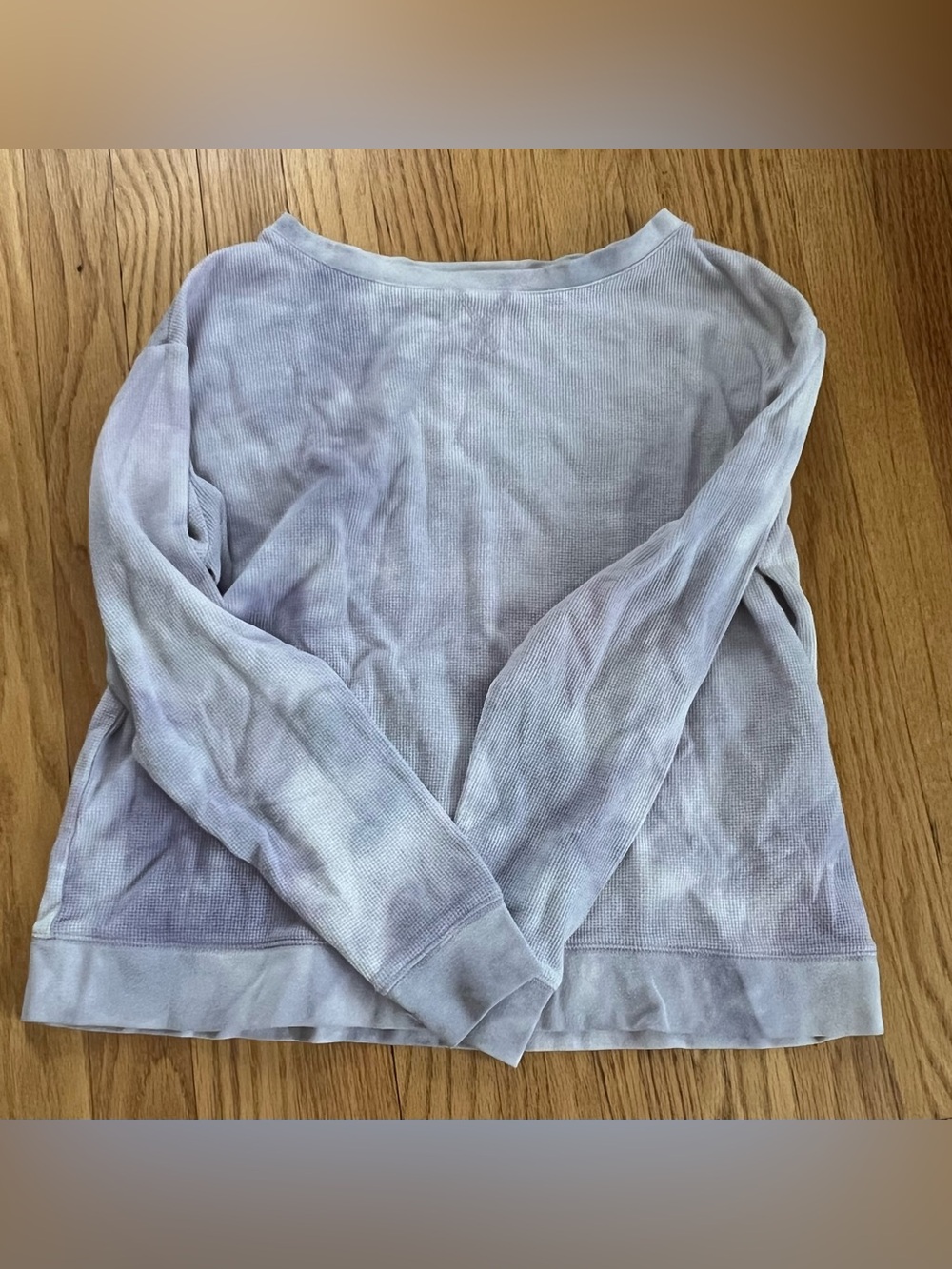 Tie-Dye Light Lavender Women's Waffle-Knit Sweater